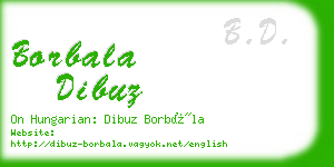 borbala dibuz business card